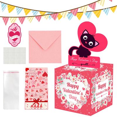 Valentine's Day Money Box for Cash Gift Surprise Money Gift Boxes with Pull Out Happy Birthday Day Card Birthday Gifts Decor