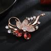 Fashion Zircon Women'S Suit Floral Corsage Simple Plant Pin Coat With Accessories Flower Brooch