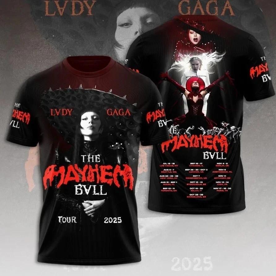 Lady Gaga 3D Tshirt Tour 2026 The Mayhem Evil Shirt New Hot UB158 XXXL