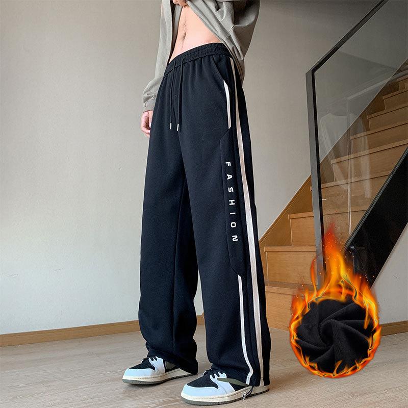 

Plus Size Men s Spring/Autumn Drawstring Sweatpants - Extra Large, Loose Fit, Ankle Cuff, Trendy Sport, Straight Leg Casual Pants 9XL 275-300 lbs