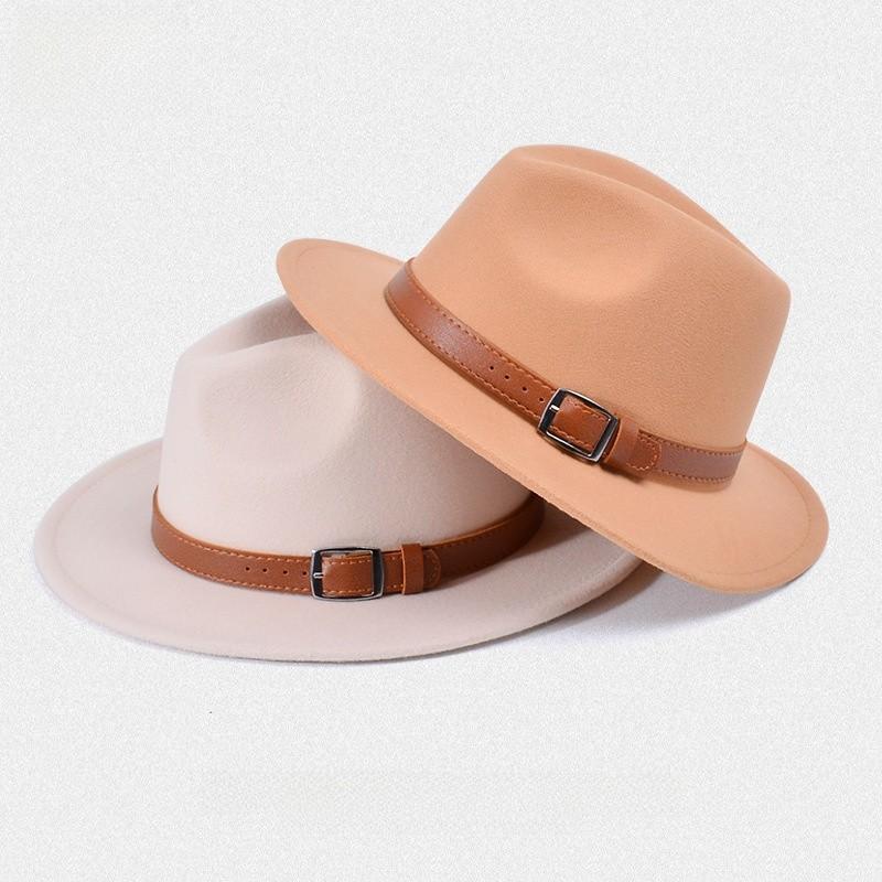 Cotton Twill Jazz Hat With Wide Brim For Outdoor Sun Protection And Casual Style
