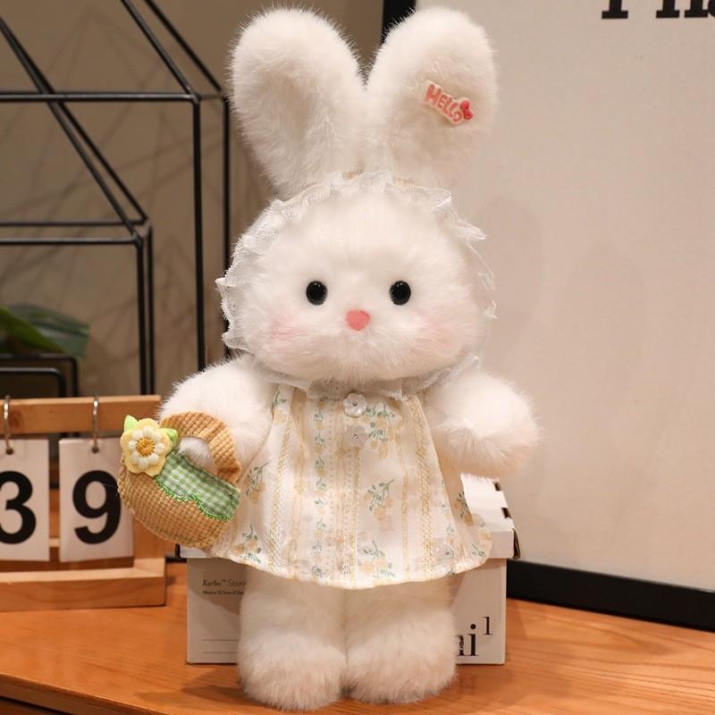 Plush Bunny Toy With Glasses For Children Gift And Comfort