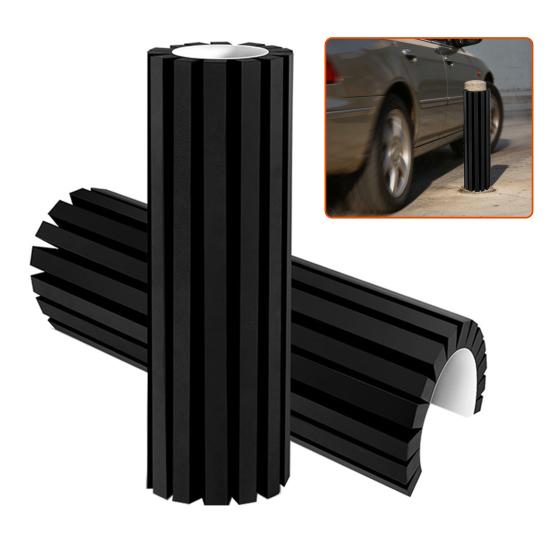 2Pcs Garage Wall Protector Black EVA Foam Garage Wall Bumper Cushion Self-adhesive Parking Lot Column Pole Corner Guard Shock Absorbing Padding