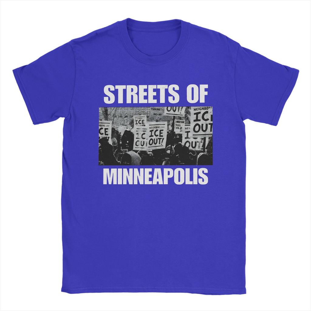 Streets Of Minneapolis ICE Out  TShirt Summer Springsteen 100 Cotton T Shirts For Unisex Novelty Tee Shirt Short Sleeve Top Tees