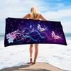 Exotischer Blumendruck Weiches Mikrofaser-Badetuch Groß Wasserabsorbierend Für Strand und Surfen