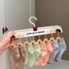 8 Clip Baby Clothes Hangers Portable Cartoon Paw Shape Hanging Sock Clips Windproof Rotatable Socks Organizer Holder Outdoor