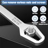 Universal Torx Wrench Double Head Ended Board Adjustable Torx Self-tightening Spanner Multi-purpose Hand Tool Car Riding Repair