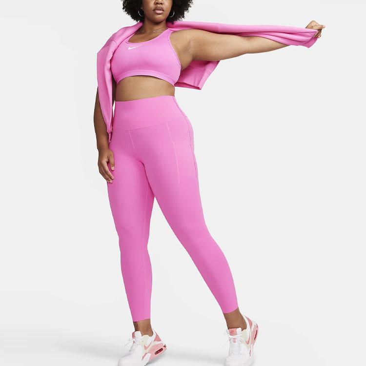 Nike Universal Solid Color Logo High Waist Leggings Women Leggings Playful-Pink DQ5897-675