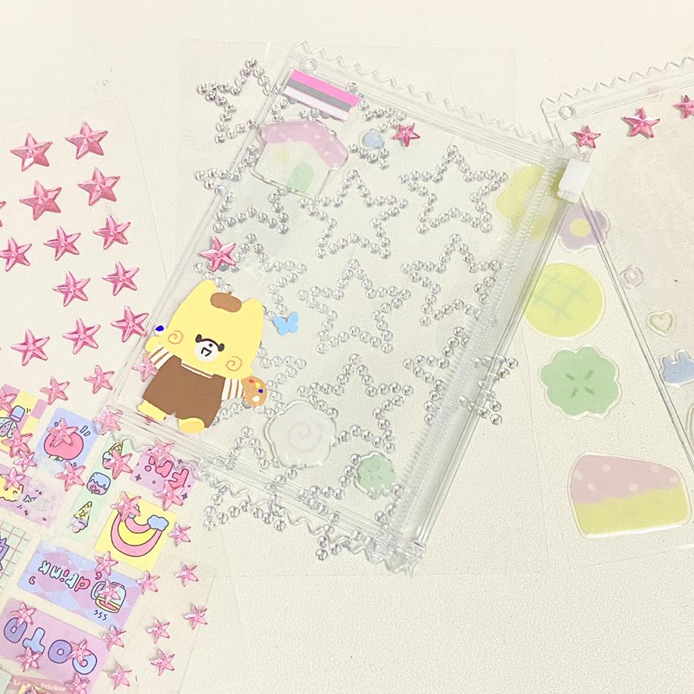 INS Transparent Candy Bag Badge Holder Korean Photocard Holder Display Bag Pendant Idol Photo Card Protective Cover Card Holder
