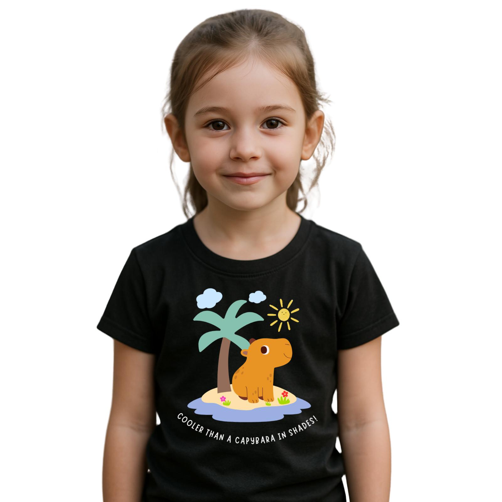 Colour Of Capybara in Shades T-Shirt Mens Womens Tees Top Funny Cute Capybara Tee Top New S