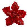 Simulation Artificial Poinsettia Flower 22cm Christmas Tree Decorations  Party Gifts