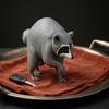 Fine Craftsmanship Ornaments 3D Printed Raccoon Figurine, Realistic Animal Statue, Decorative Desktop Ornament Durable Pla for Home Living Room