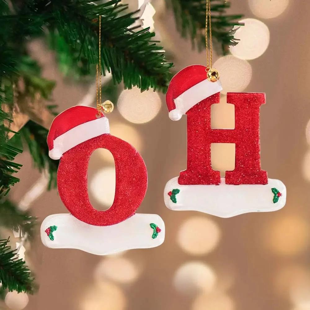 Christmas Letter Pendant Ornament Decor Set with 26 DIY Alphabet