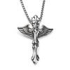 New Fashion Creative Wings Cross Crown Men's Pendant, Trendy Personality Fashion Necklace
