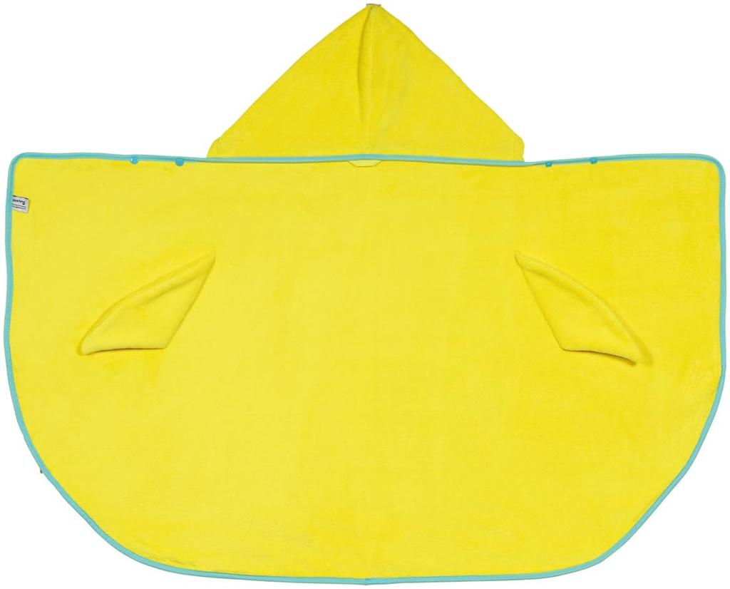 Skater Baby Shark Hooded Bath 108cm x 92cm Poncho, Moisture-Wicking, Quick-Drying, (BPO1-A)