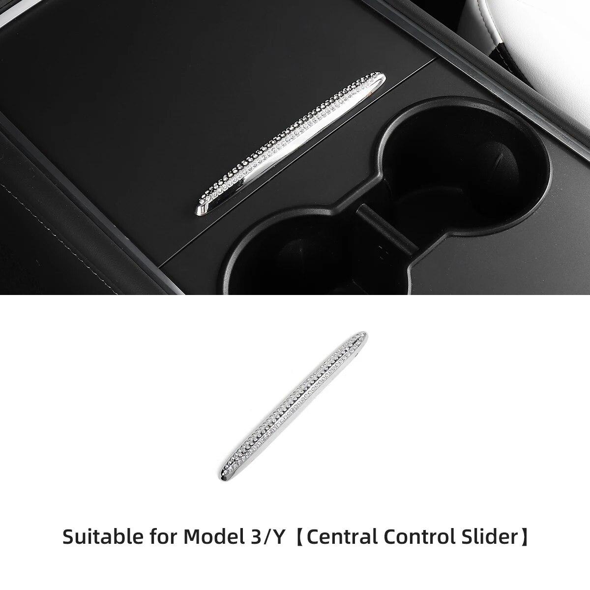 

Для Tesla Model 3 ModelY Роскошная Алмазная нашивка Автомобильный руль Центральный контрольный держатель для чашки Воздуховыпускное отверстие Внутренняя наклейка M3Y-DELX03