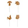 Metal Rusted Animal Garden Stake Art Crafts Statue Backyard Garden Yard Sidewalk Outdoor Backyard Decoration
