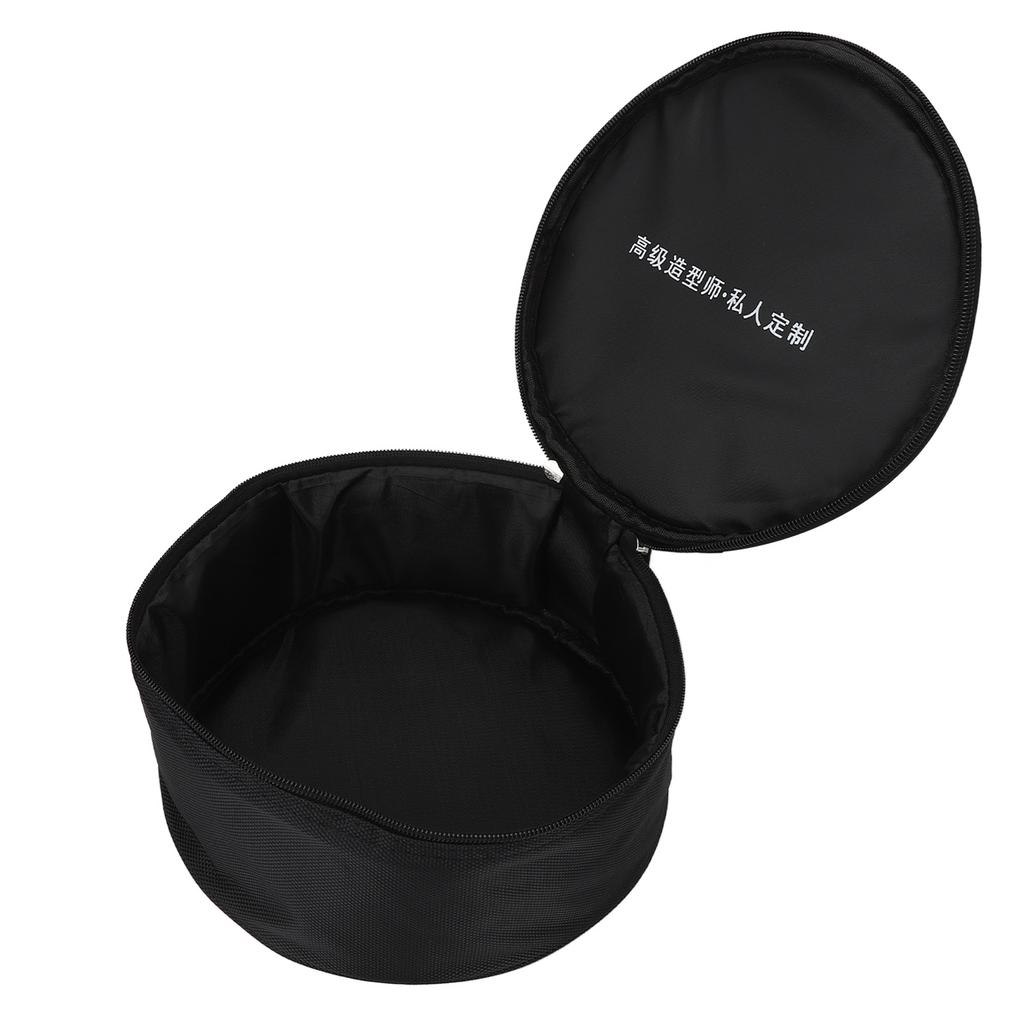 Barrel Makeup Bag Waterproof Abrasion Resistance Polyester Travel Cosmetic Bag with Soft Firm Handle for Cosmetic Brush