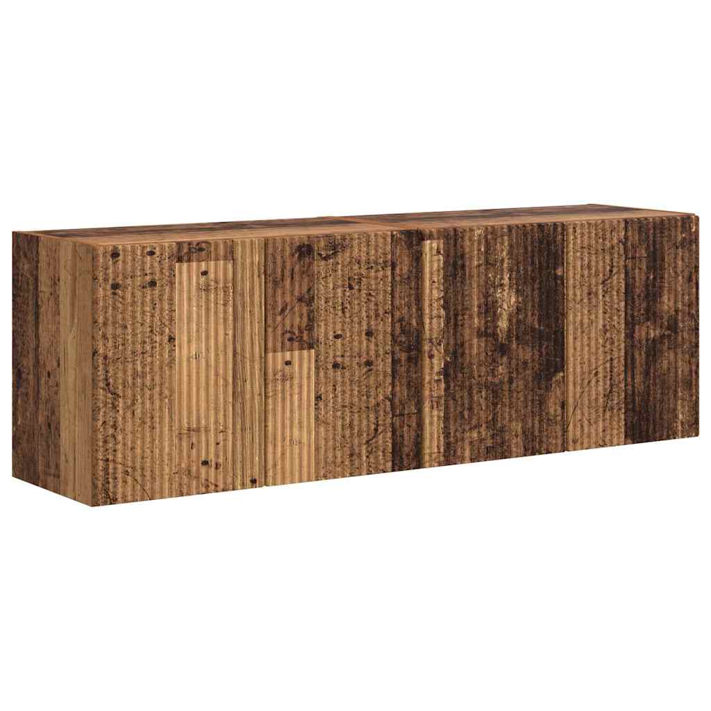 Wall Mounted TV Cabinet Set 2 pcs Reclaimed Wood Look 59.5 x 31 x 40 cm Engineered Wood