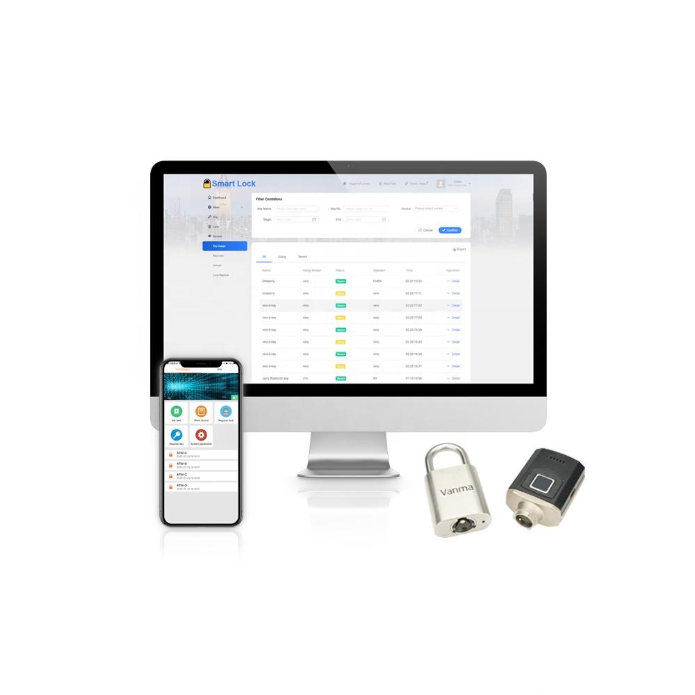 Innovation and Global Network Access Control Padlock With Records (silver,none&Finger Recognition (Finger Print)) серебряный