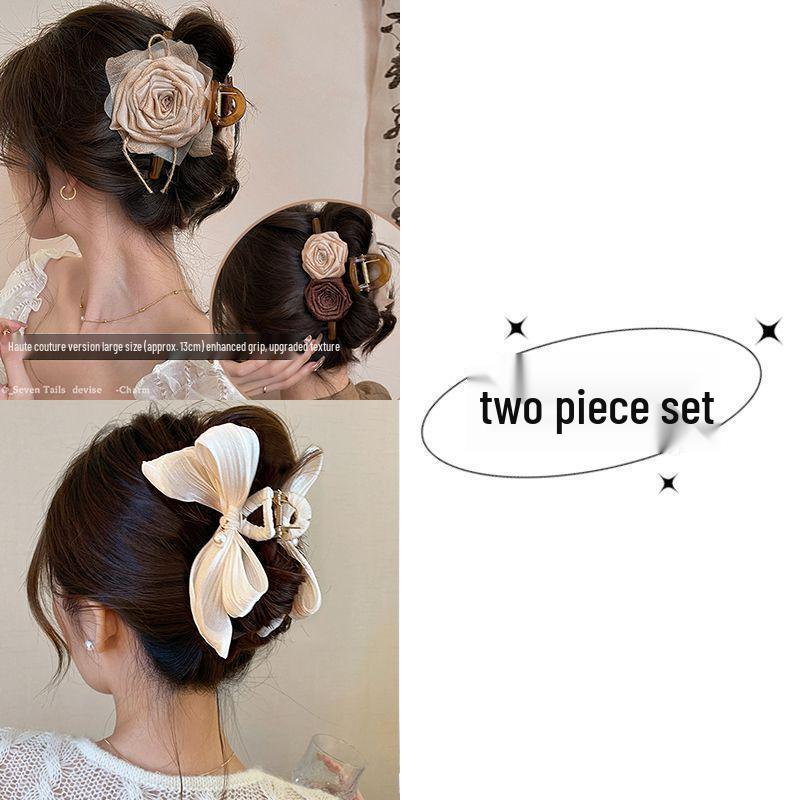 Elegancki Duży Plisowany Klips do Włosów: Szykowny klips rekinowy 2025 dla wyrafinowanego wyglądu