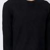 Emporio Armani Herringbone Pattern Knit Pullover Sweater Men Sweater Black 3K1MX9-1MZSZ-920