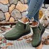 Zapatos de Algodón para Mujer en Invierno Gruesos y Cálidos Botas de Nieve Talla Grande para Mujer con Botines Cortos de Felpa y Cálidos