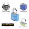 Master Lock 4 Small Aluminium Padlocks with Vinyl Cover, 20x34x14 mm, Color