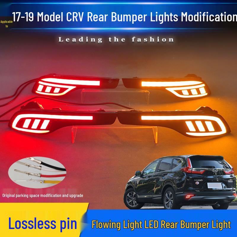 LED Sequential Turn Signal Brake Reflector Mod for 2017-2019 Honda CRV Rear Bumper