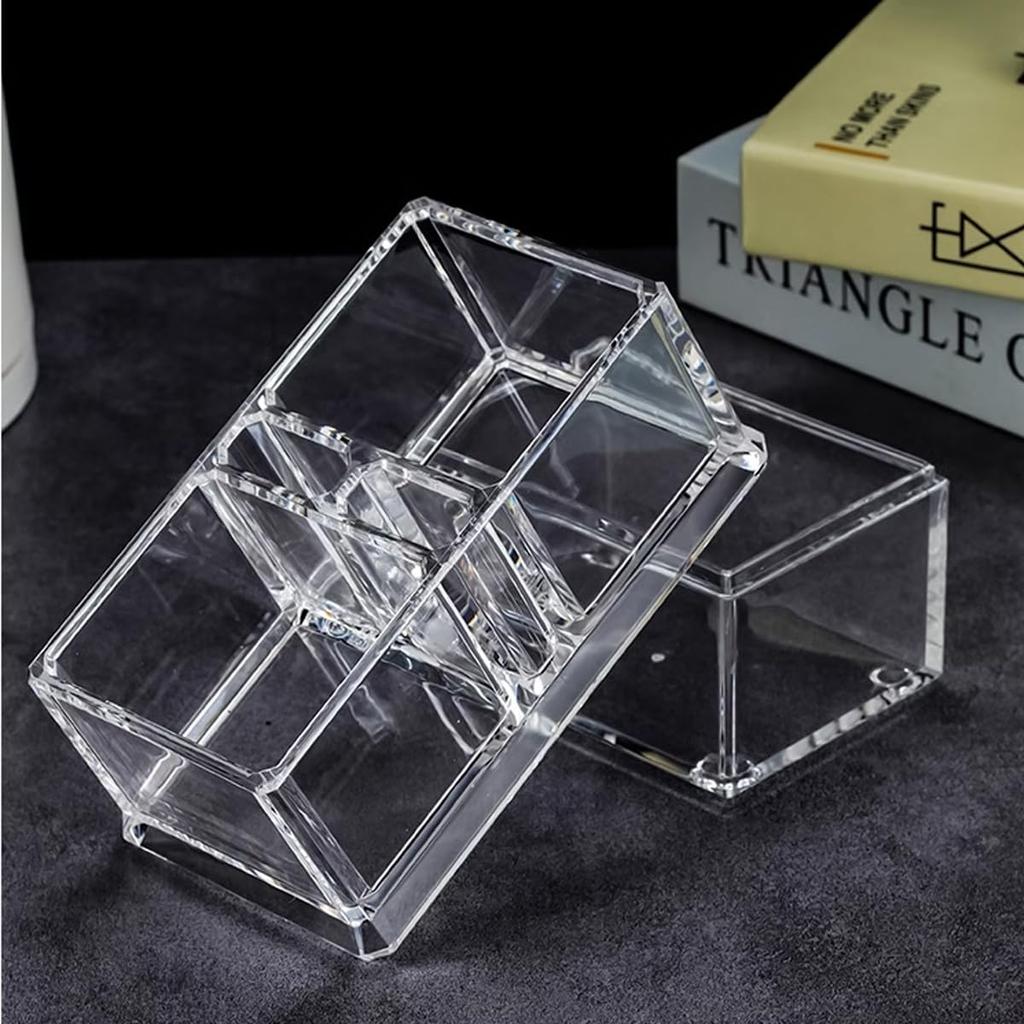 Clear Acrylic Two Lattices Tea Bags Holder Coffee Sugar Bag Case Guest Room Storage Boxes YTBH-001