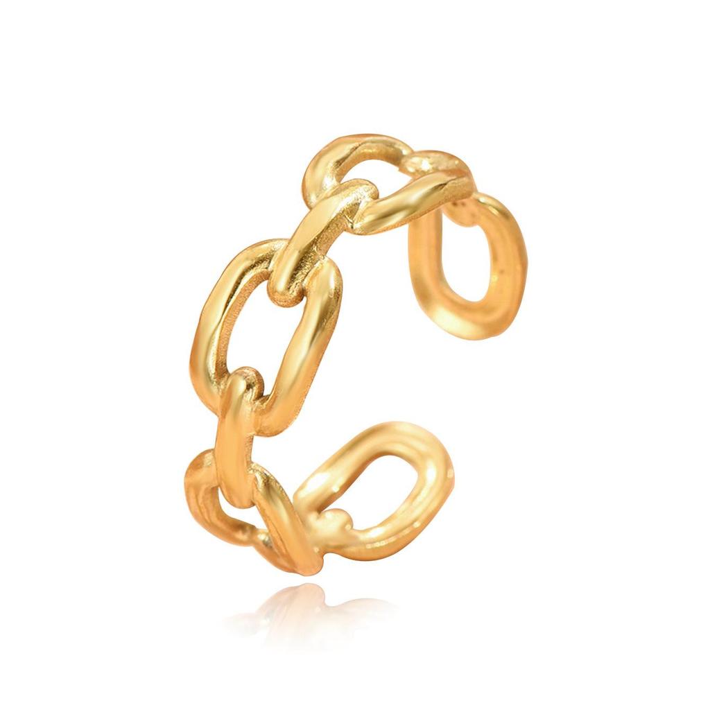 Adjustable Stainless Steel Chain Ring – Personalized & Versatile INS Style