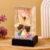 Eternal rose couple doll square flower cover Valentine's Day gift night light creative ornament