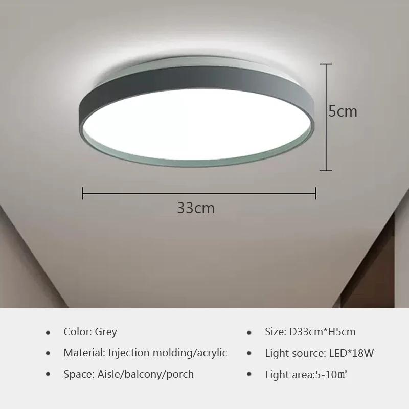 Nordische Runde Deckenleuchte für Schlafzimmer Wohnzimmer Küche Flur Gang Balkon Deckenleuchte Heimdekoration Beleuchtungskörper