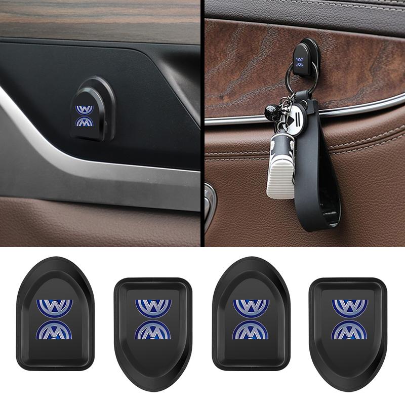 BSU1 Car Ashtray Car Sticker 1/2/4Pcs Car Styling Hooks Interior Storage Holder For Volkswagen CC R-Line GTI T5 Golf T-ROC R Polo GTD ib2