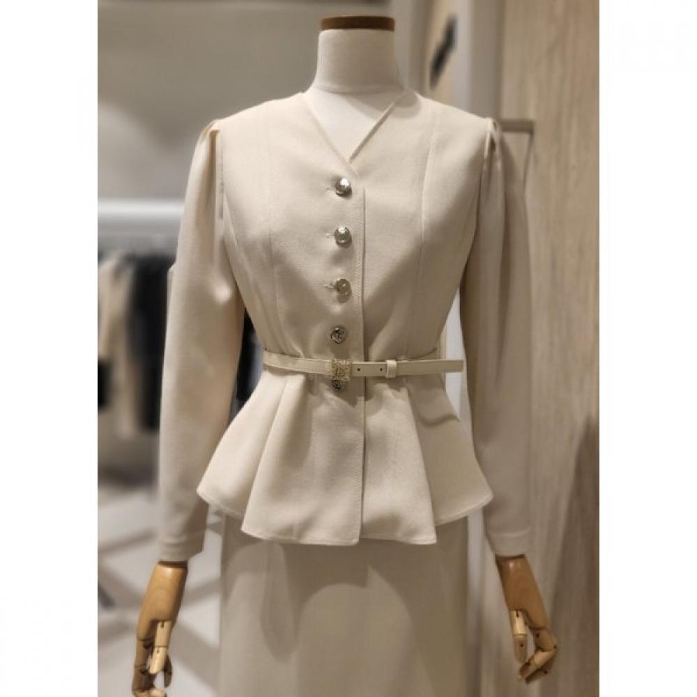 Mojo Jacket Style Belted Blouse J252msc936 creamy/55