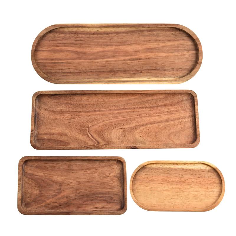 ZISIZ Japanese Style Acacia Wood Serving Tray