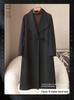 Spring 2026 Women's 10% Cashmere Wool Long Coat with Large Lapel
