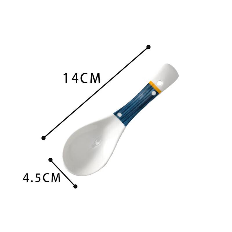 Набор керамических суповых ложек ZISIZ с длинной ручкой