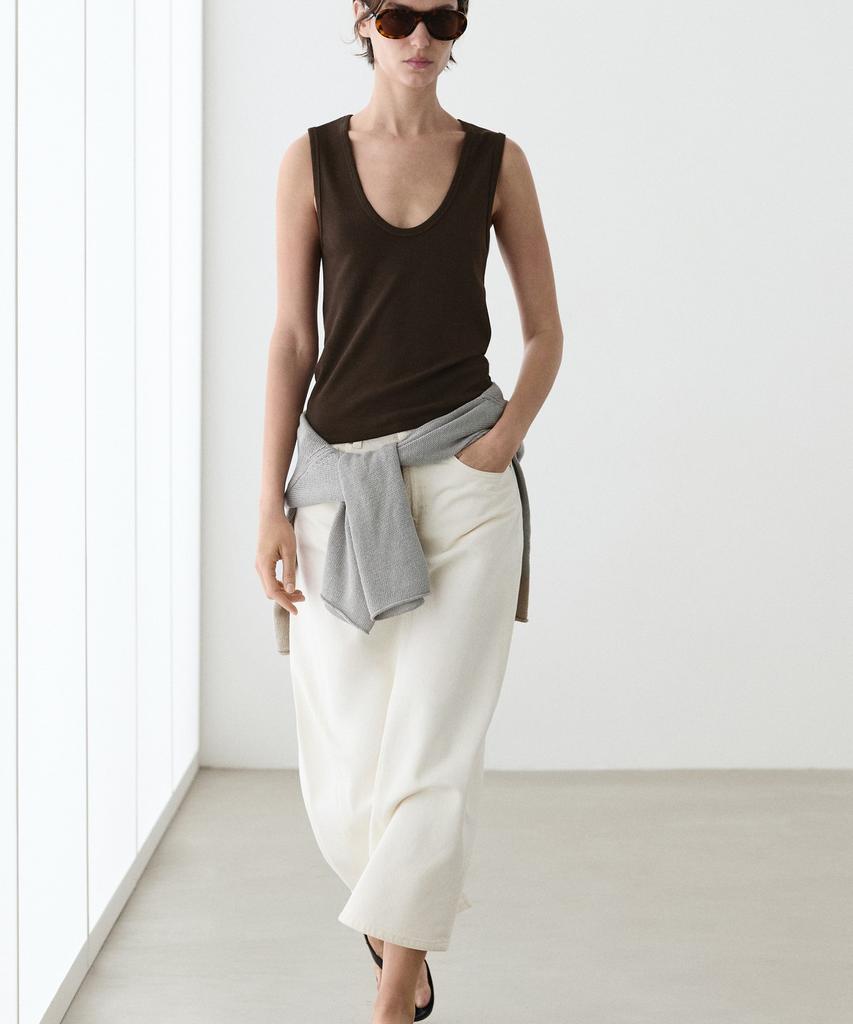Masimodutti V-Neck Sleeveless T-Shirt