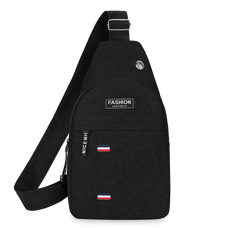 

2026 New Chest Bag Men s One Shoulder Crossbody Bag Nylon Large Capacity Outdoor Sports and Leisure Fashion Small Shoulder Bags чёрный