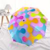 1pc Colorful Abstract Pattern Automatic Folding Umbrella, Portable & Foldable Design with 8 Ribs, Casual Outdoor Accessory yy250729046