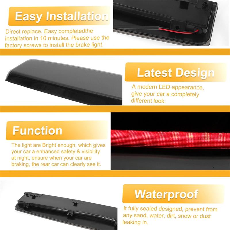 For Range Rover Sport 2006 2007 2008 2009 Xfg000071 Black Lens Rear High Level Third 3Rd Led Brake Stop Light Lamp