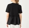 Japanese Style Women's Summer Patchwork Short Sleeve T-Shirt - Versatile Round Neck Top for Plus Sizes