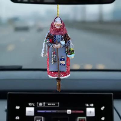 Yousheng Auto Anhänger Handgemachte Hexenpuppe für die Küche Mehrzweck Halloween Hexenfigur Glücksbringer Heimdekoration