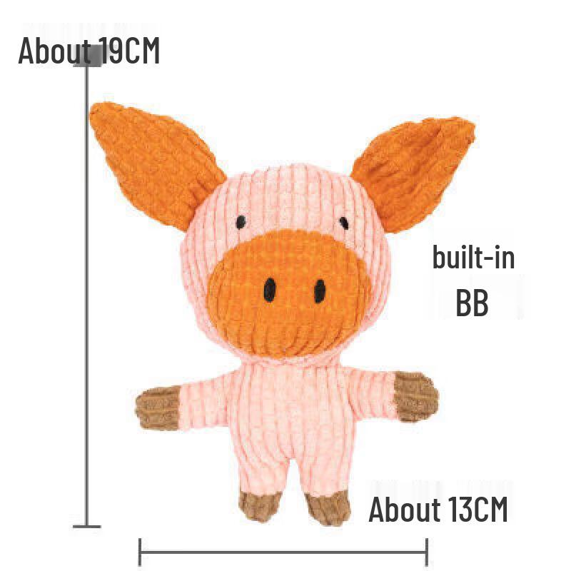 Cartoon Animal Dog Sound Toy with Rope