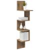 Wall Shelf Wall Mount Brown 32 X 21 X 107 Cm Particleboard