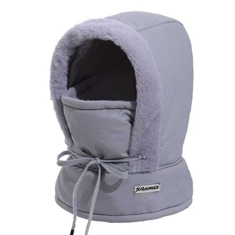 Winter Warmth Lei Feng Hat Plus Velvet Thickened Ear Protection and Cold Protection Mask Scarf Ski Integrated Windproof Cycling