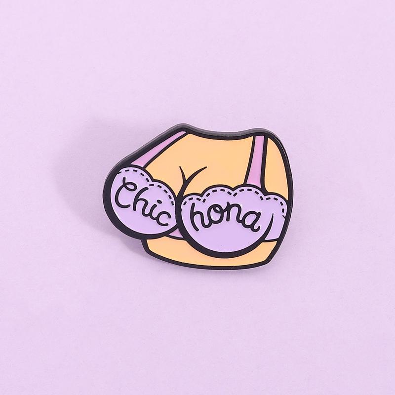 Cartoon Sexy Body Enamel Pins Boobs Bikini Bra Brooches Lapel Badges Cartoon Chic Women Jewelry Gift for Friends