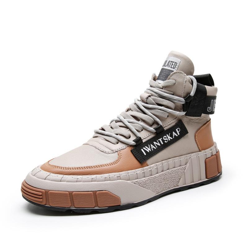 

2025 direct supply men s shoes trendy shoes new men s casual shoes cotton shoes color matching trend high-top board shoes men 44