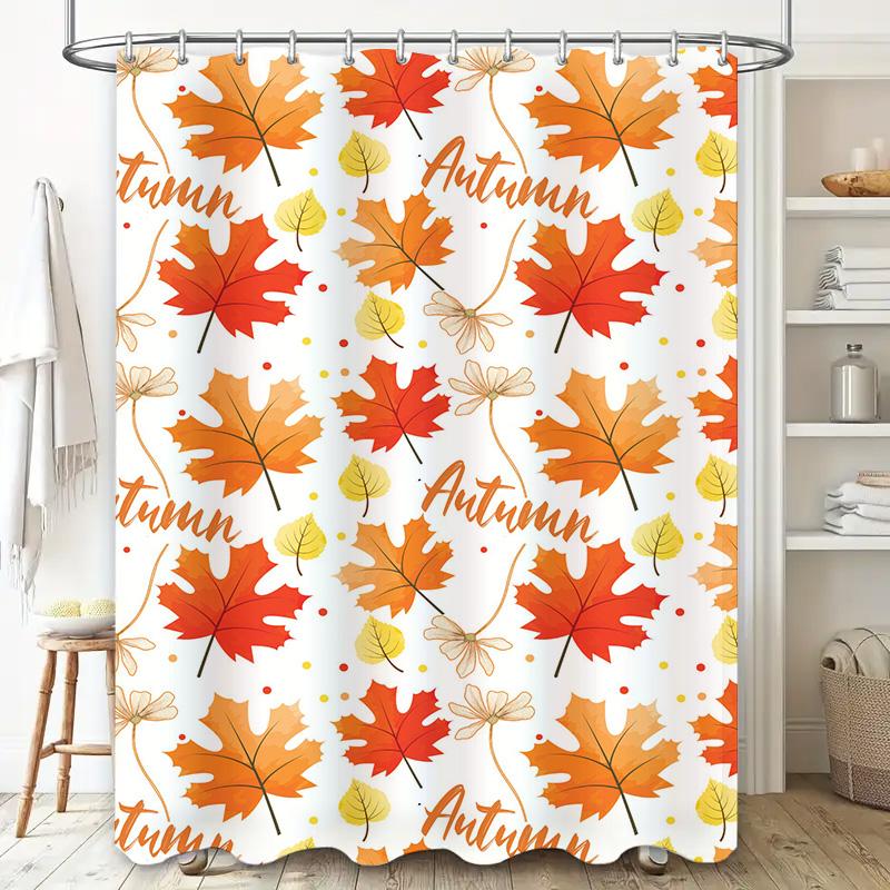Colorful Floral Shower Curtain Decorative Watercolor Print for Bathroom Pink Red Orange Yellow Blue Green Bath Accessories